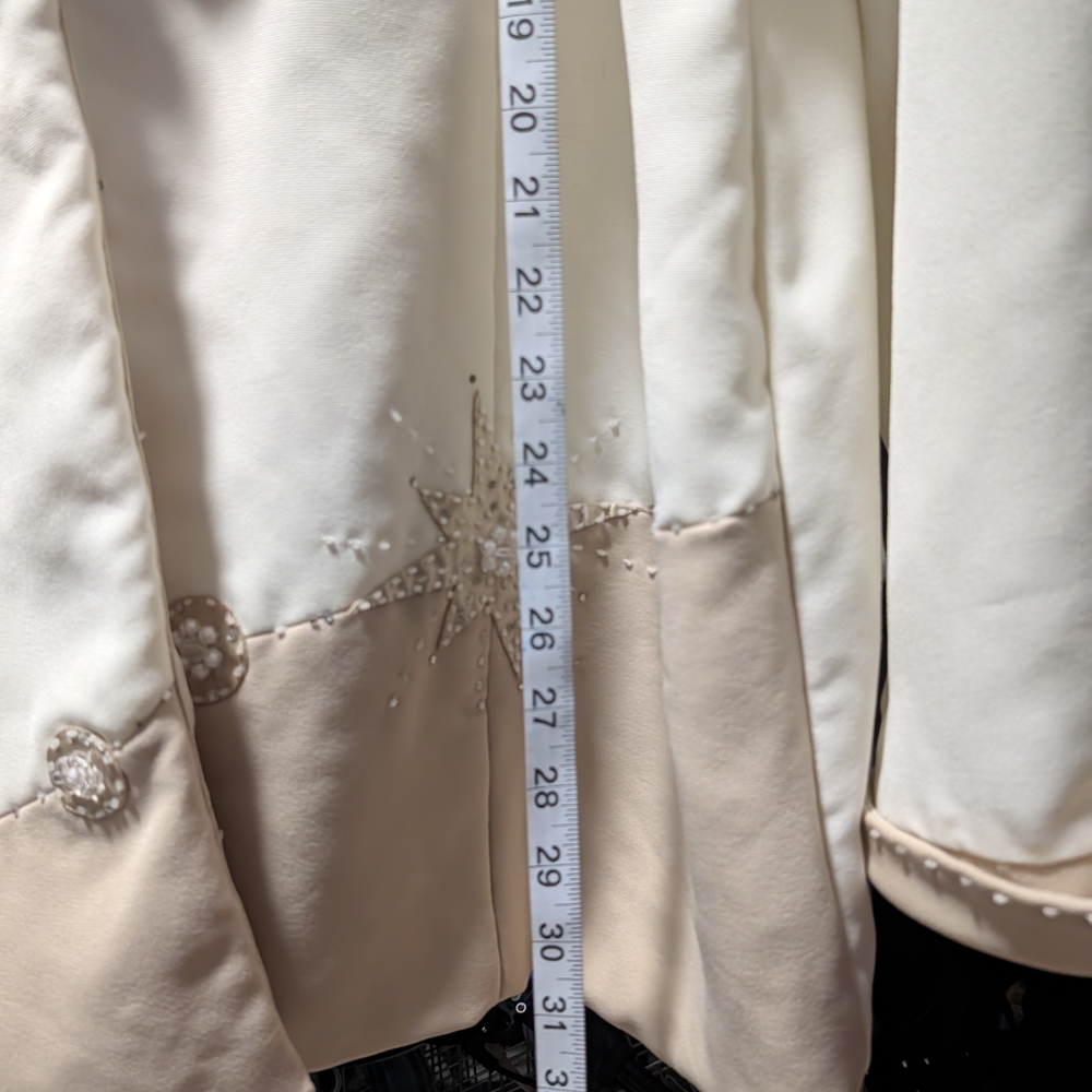 Stunning Beige And Cream Beaded Blazer - Picture 10 of 10